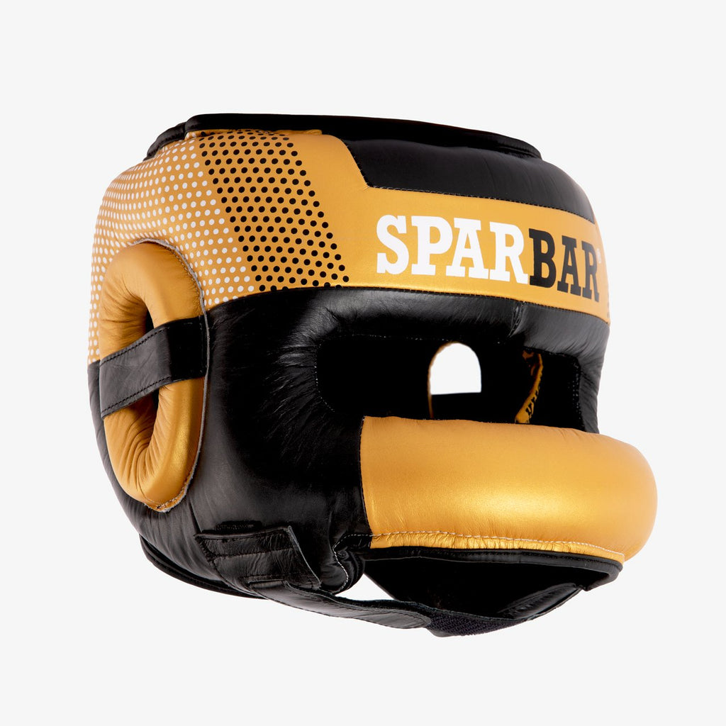 SPARBAR® SB1 BAR FACED SPARRING HEADGUARD - GOLD & BLACK