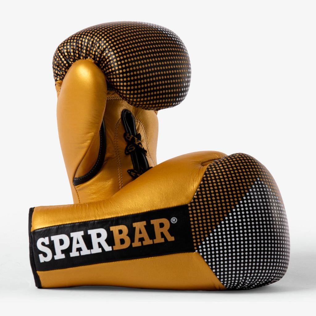 SPARBAR® SB1 LACED BOXING GLOVE - BLACK & GOLD