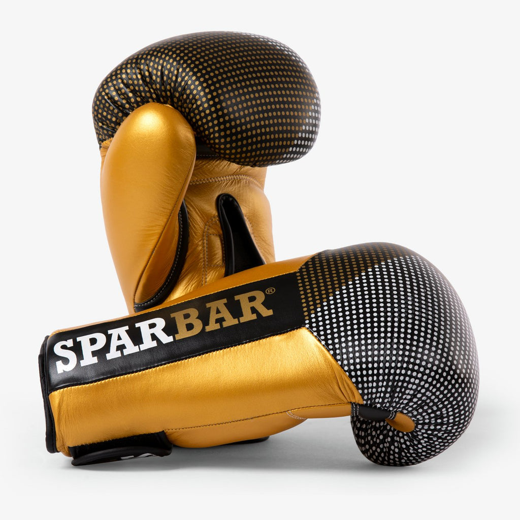 SPARBAR® SB1 VELCRO BOXING GLOVE - BLACK & GOLD