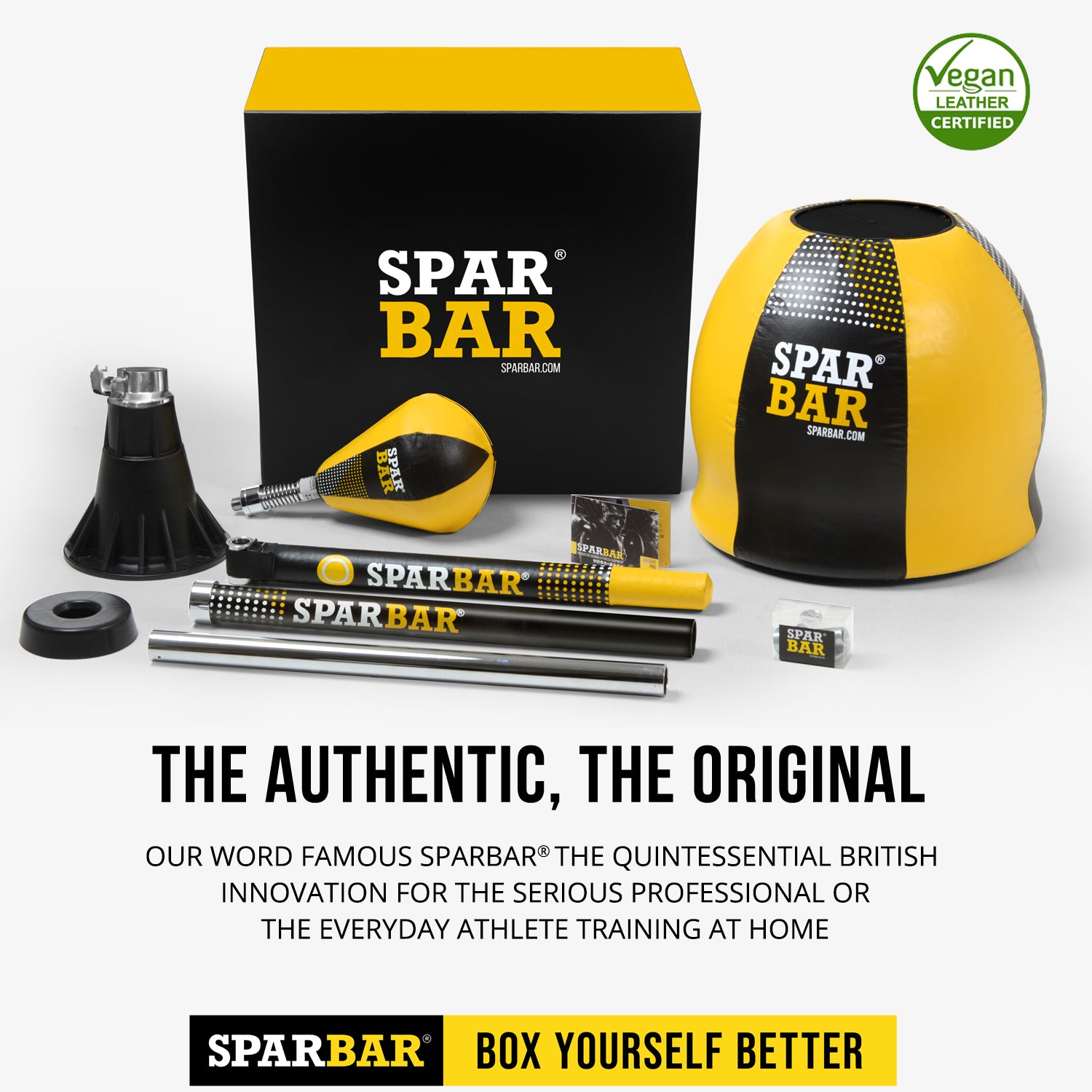 SPARBAR® PRO 6.0 - YELLOW - Boxing SPAR BAR Reflex Boxing Bag