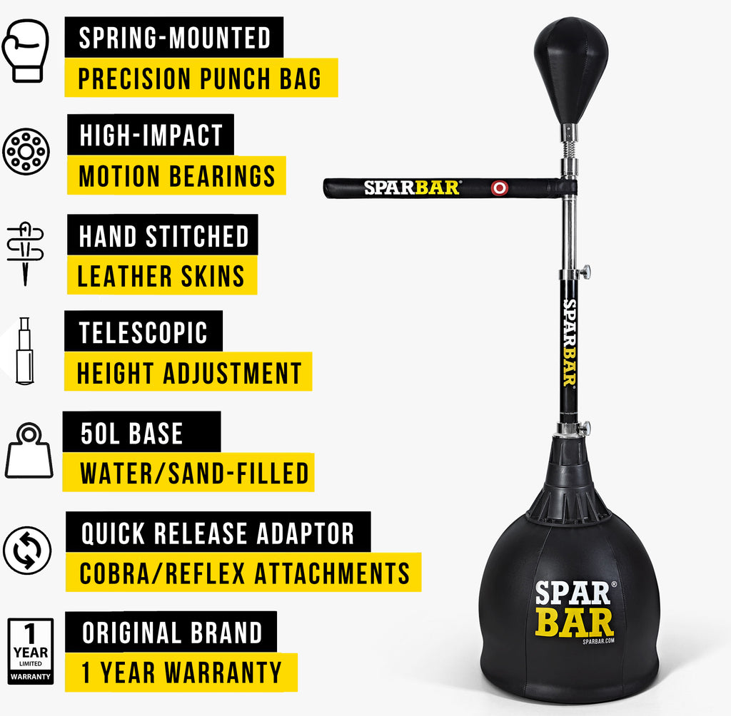 Spar Rope Boxing SPARBAR® PRO 6X - CLASSIC EDITION - Boxing SPAR BAR Reflex Boxing Bag ...