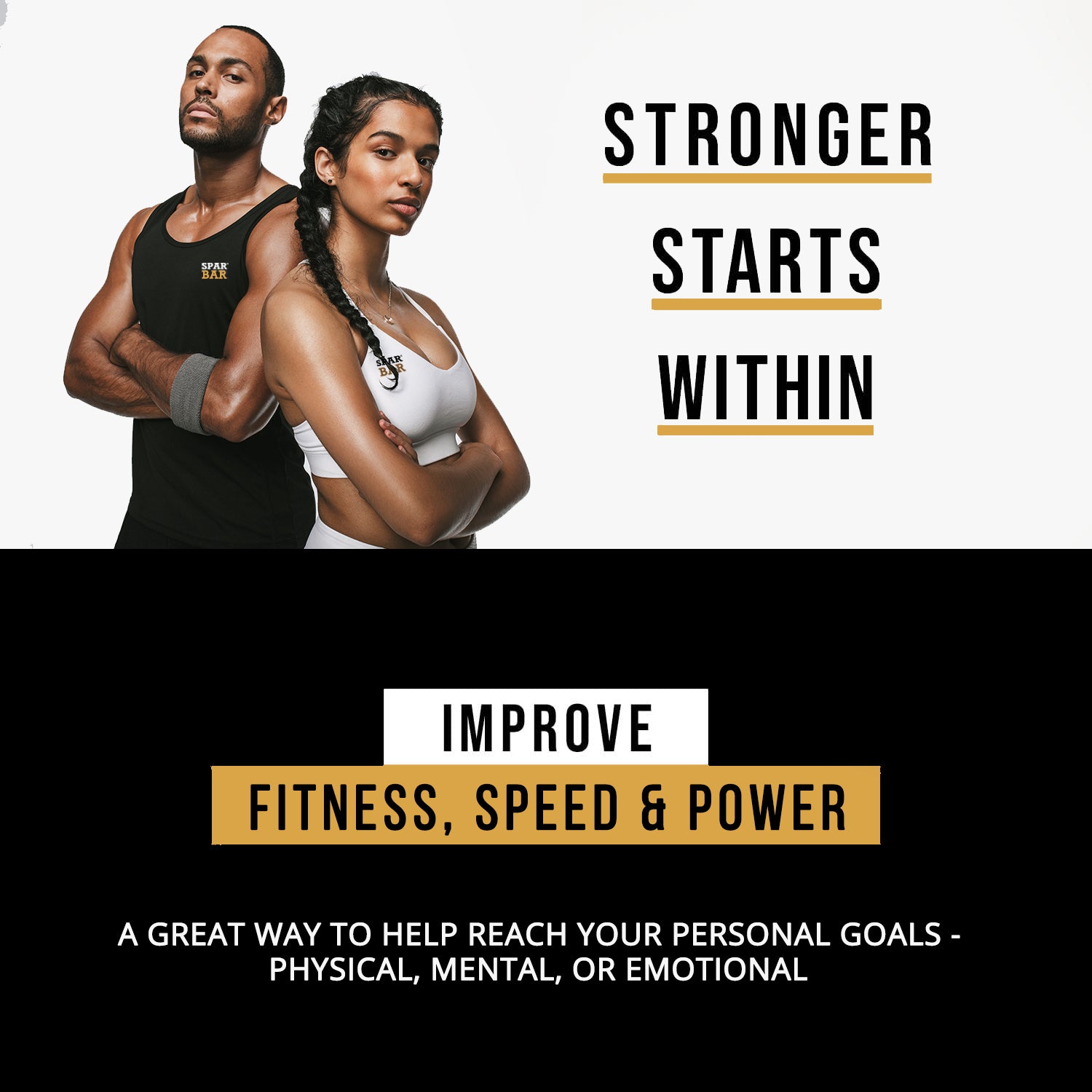 SPARBAR® PRO 6.0 - GOLD & BLACK - Boxing SPAR BAR Reflex Boxing