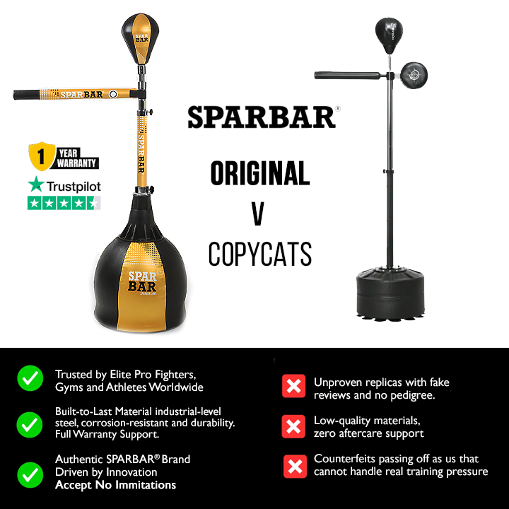 SPARBAR® PRO 6.0 - GOLD & BLACK - Boxing SPAR BAR Reflex Boxing