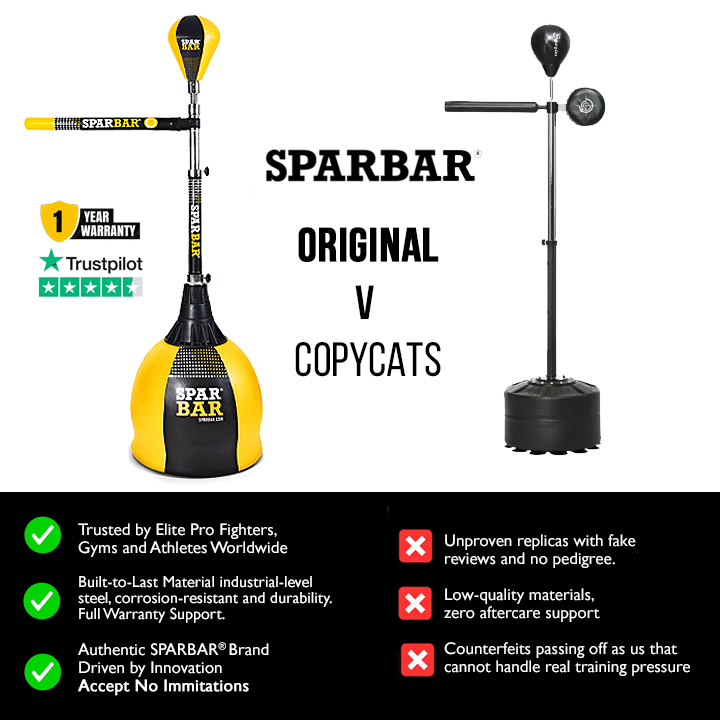 SPARBAR® PRO 6.0 - YELLOW - Boxing SPAR BAR Reflex Boxing Bag