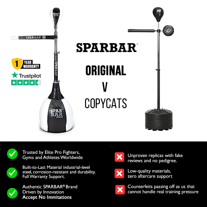 SPARBAR® PRO 6.0 - WHITE - Boxing SPAR BAR Reflex Boxing Bag