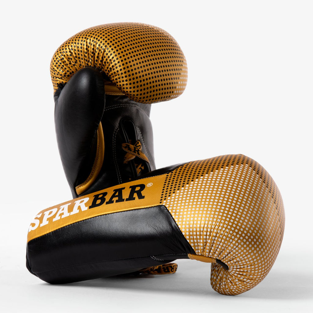 SPARBAR® SB1 LACED BOXING GLOVE - GOLD & BLACK